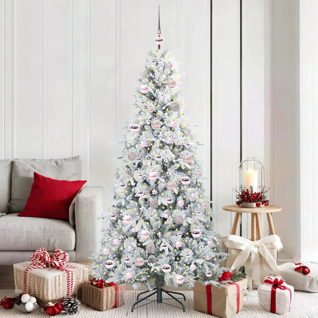 Albero di Natale Artificiale con Rami Pieghevoli Bianco 180 cm 3397486
