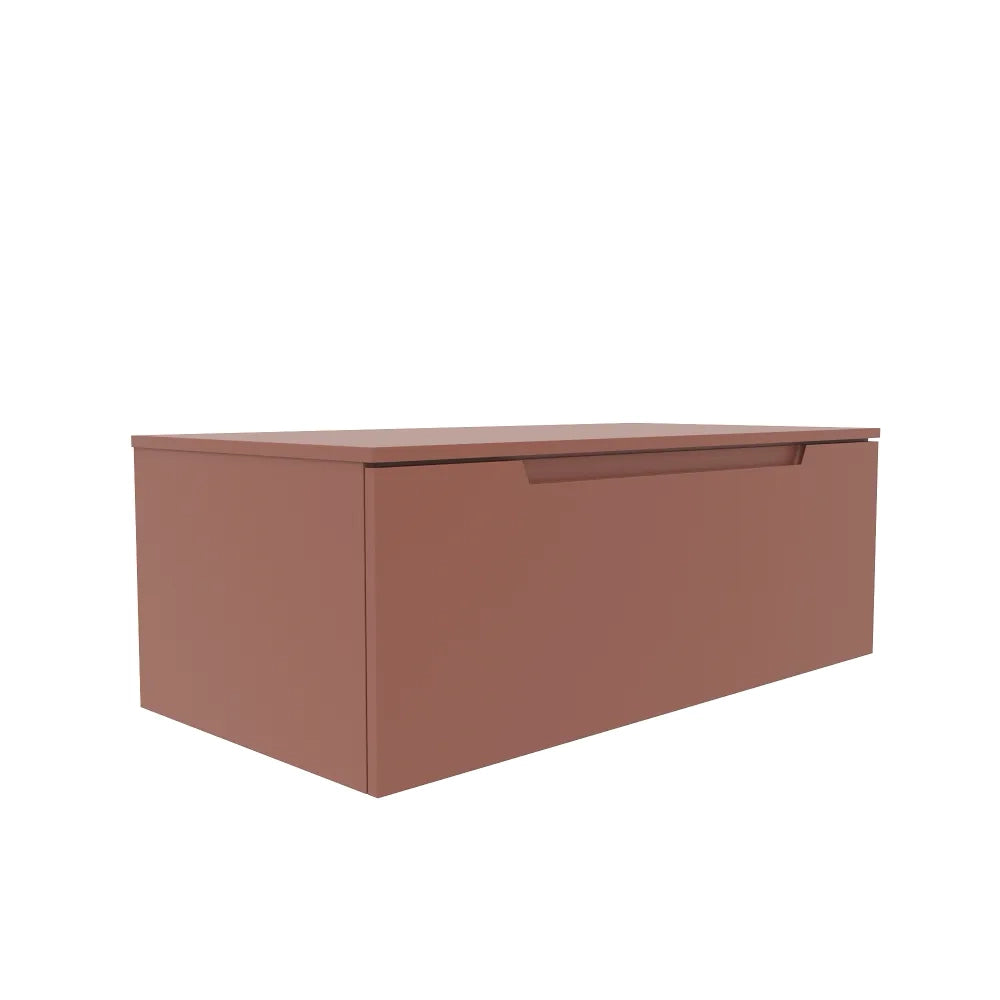 Cassettone scorrevole 90cm terracotta opaco chiusura soft-close | Bako