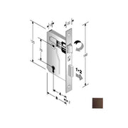 Serratura Patent Mm 8X70 E25 Bq Bronzata Gb