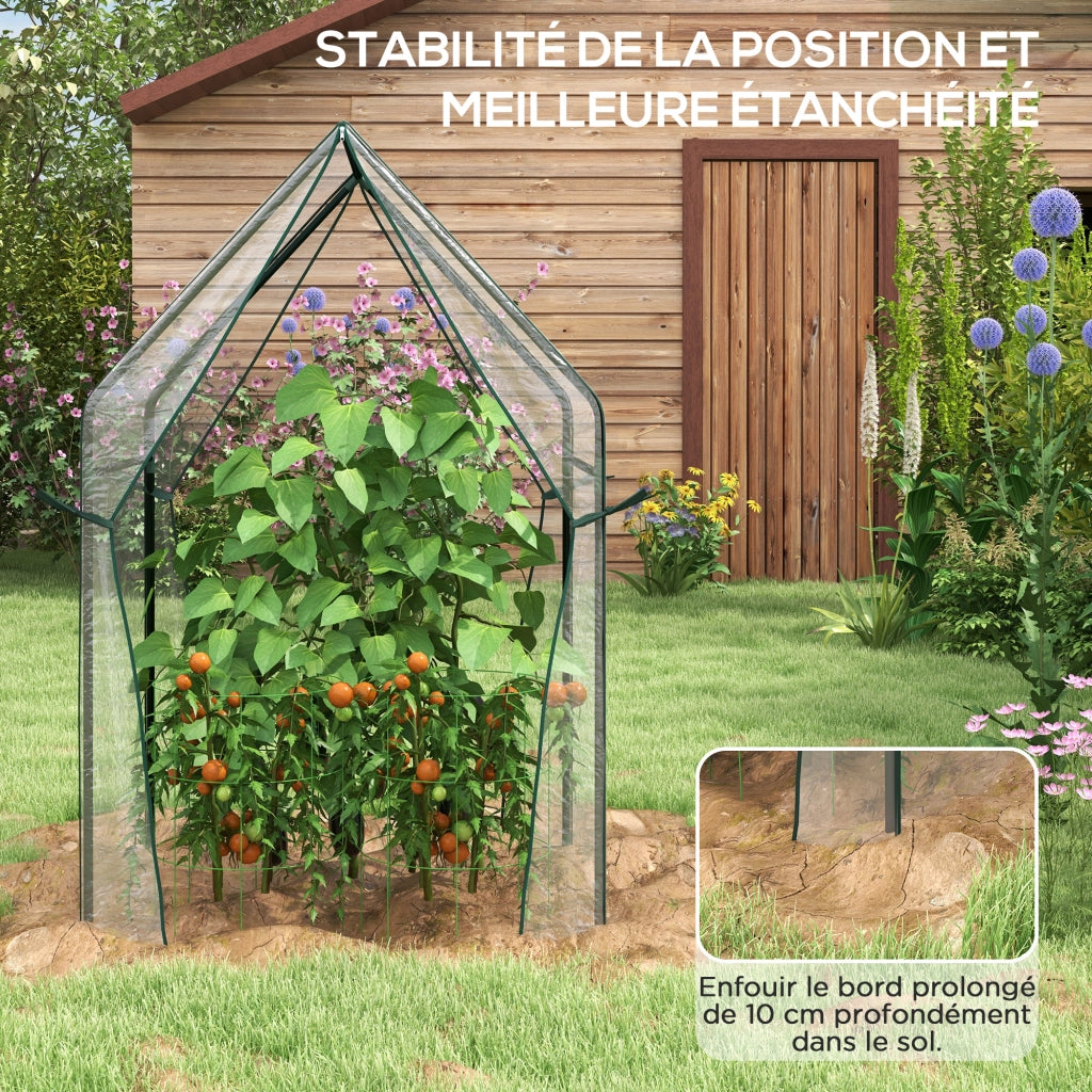 Serra da giardino per pomodori ¨C zephmum ¨C verde 90x90x145cm