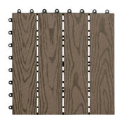 Set di tegole per giardino - pacchetto da 11 - robusto e facile da mantenere - resistente al tempo e di stile - marrone - 30x30 cm