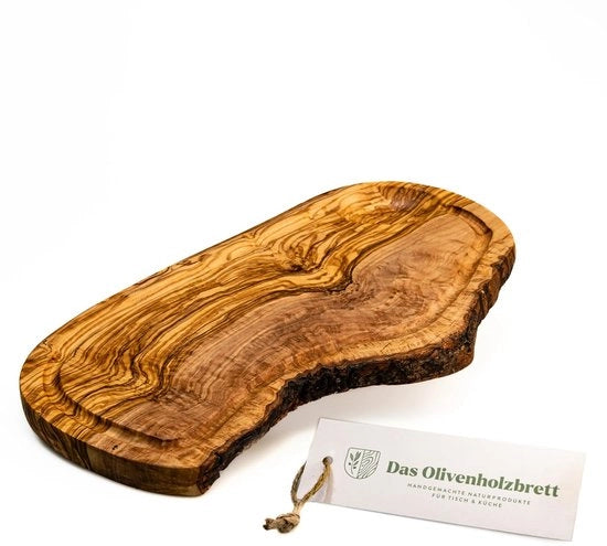 Piastra di taglio in olivo - Duraturo e unico - 1 pezzo - 40 cm