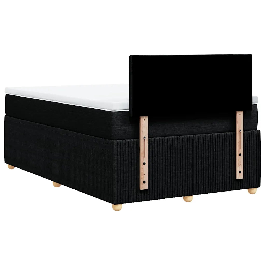 Giroletto a Molle con Materasso Nero 120x190 cm in Tessuto 3287390