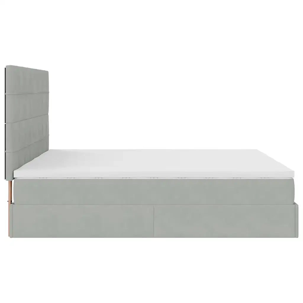 Struttura Letto Pouf con Materassi 200x200 cm Velluto 3313778