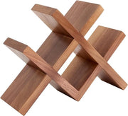 Display per bottiglie in legno, 4 posizioni, da appendere al muro