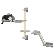 Struttura per Gatti con Rampa e Amaca ¨C zephmum ¨C Grigio