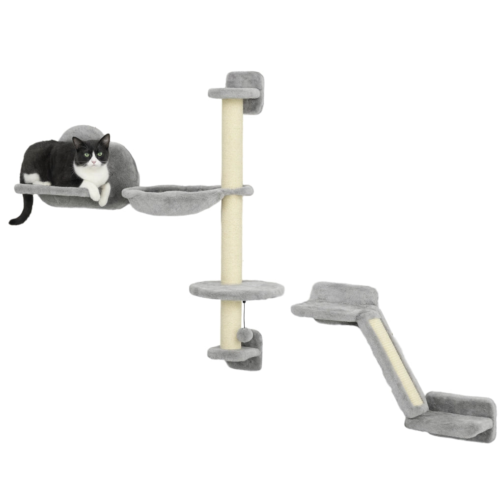Struttura per Gatti con Rampa e Amaca ¨C zephmum ¨C Grigio