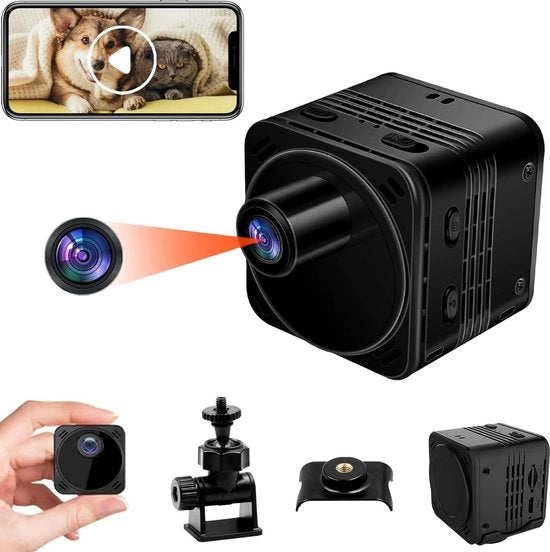 Cassa di Sorveglianza 4K UHD WiFi Microcamera Nascosta con Visione Notturna e Rilevamento Movimento per Utilizzo Esteso
