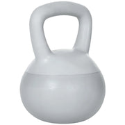 Easycomfort Kettlebell 4kg in PVC e Sabbia Metallica per Allenamento Spalle e Bicipiti, 19x19x26 cm, Grigio