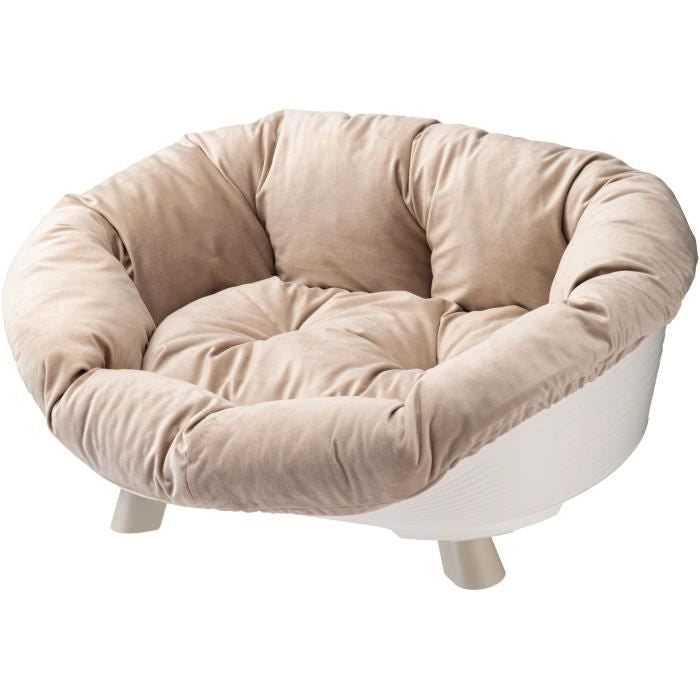 Cesto - FERPLAST - DIVANO TRONO 6 - Con cuscino - Bianco