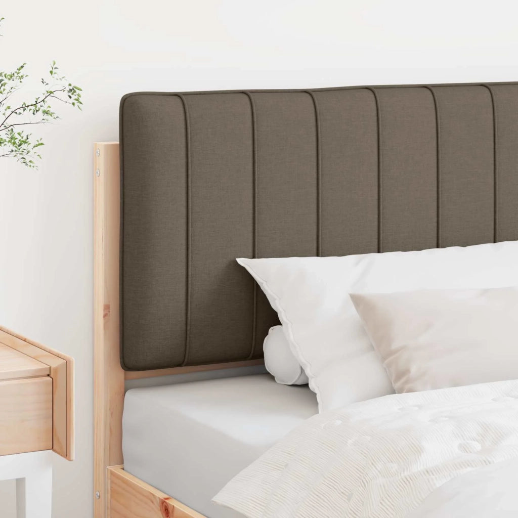 Testiera imbottita-Testiera con Cuscini-Testata Marrone e taupe 100 cm Pino massello 973064