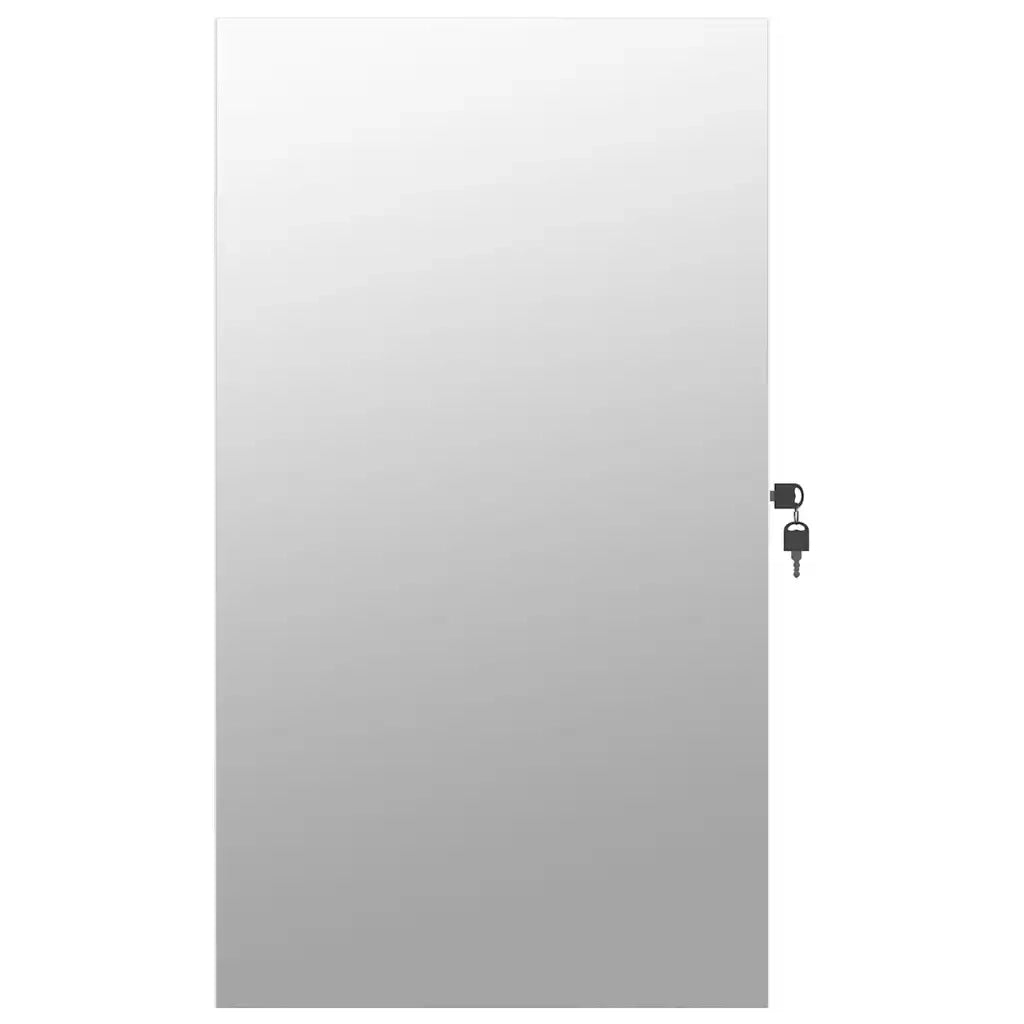 Armadio Portagioie a Specchio con Luci LED a Parete Bianco 353238