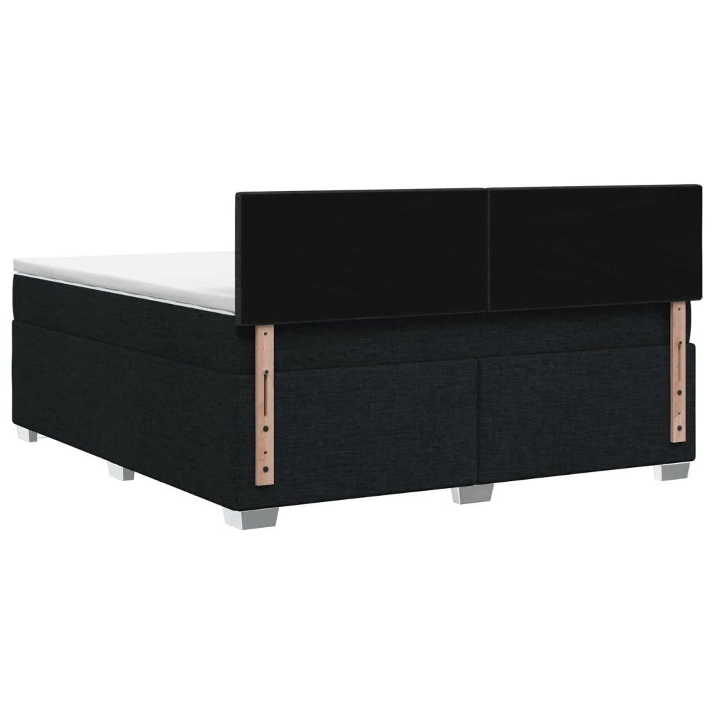 Letto box spring con materasso Nero 140 x 190 cm Tessuto 3450483