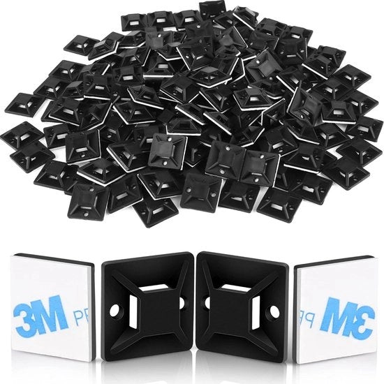 Cablettes autoadesive - 150 pezzi - Supporti base - Clip cavi - Casa - Ufficio.