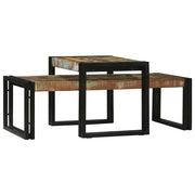 Tavolino da salotto 2 pcs Multicolore Legno Recuperato Massello 4104723