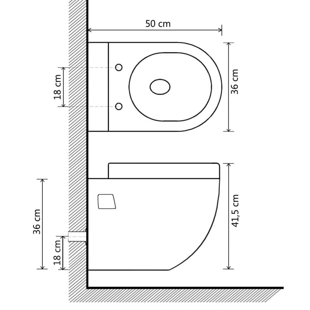 Wc sospeso in ceramica con funzione soft-close bianco 02_0003591