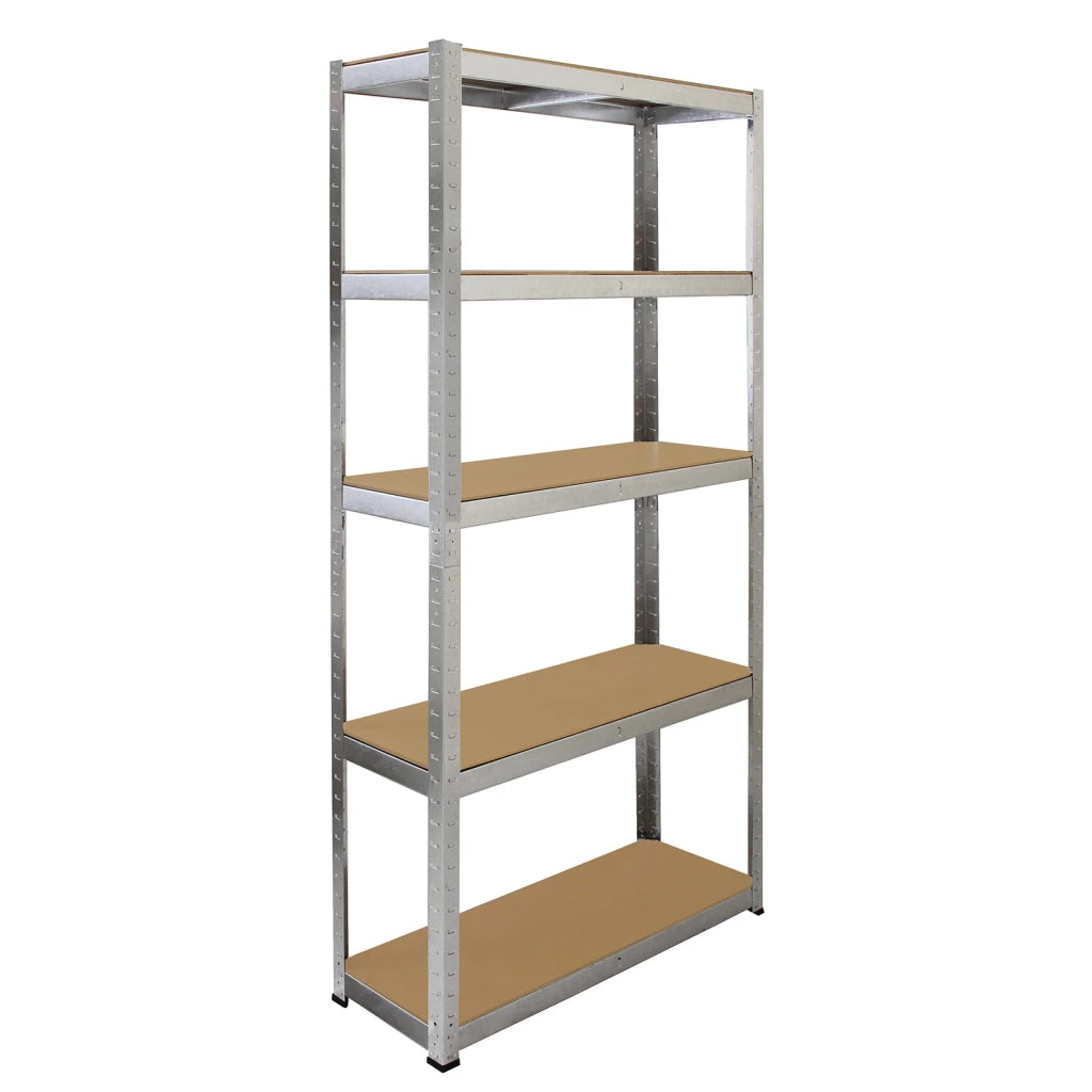 2 Scaffali in Acciaio Senza Bulloni Galwix Grigi Larghi 90cm per Garage