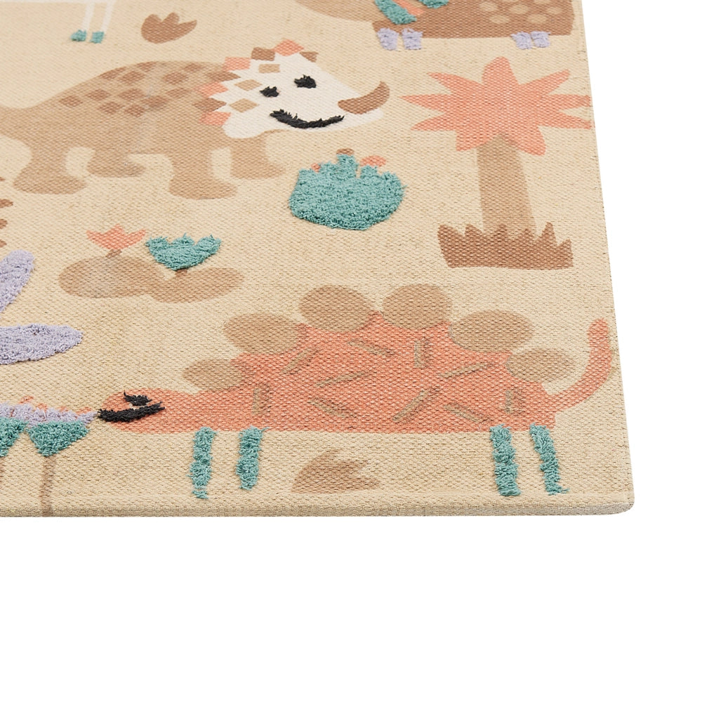 Tappeto per bambini in cotone con motivo natura 80 x 150 cm tessuto a mano multicolore cameretta camera dei bambini