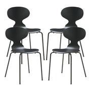 Set di 4 sedie da pranzo dal design moderno e robusto nere 03_0009837
