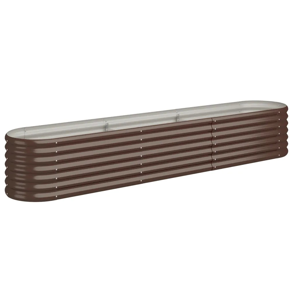 Letto Giardino Acciaio Zincato 224x40x36cm Marrone 318875