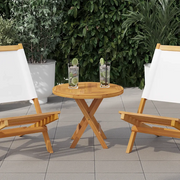 Piano Tavolo in Legno Massello di Teak Rotondo 2,5 cm 50 cm 316154
