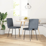 vidaXL Sedie da Pranzo 2 pz Grigio Scuro in Velluto