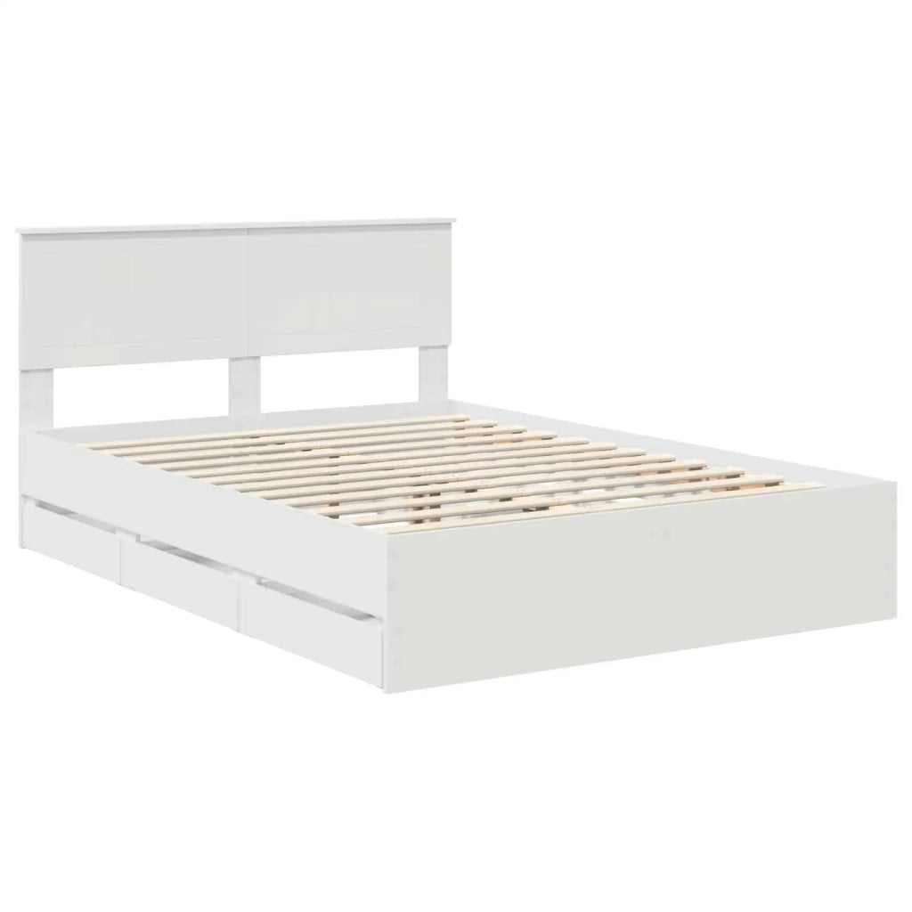 Struttura del letto Bianco 140 x 190 cm Legno Ingegnerizzato 3410707