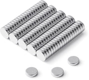 Magnetici Neodymium, piccoli e forti magneti mini rotondi, adatti per frigorifero, lavagna bianca, lavagna magnetica, lavagna per appunti, 8 mm x 2 mm (60 pezzi)