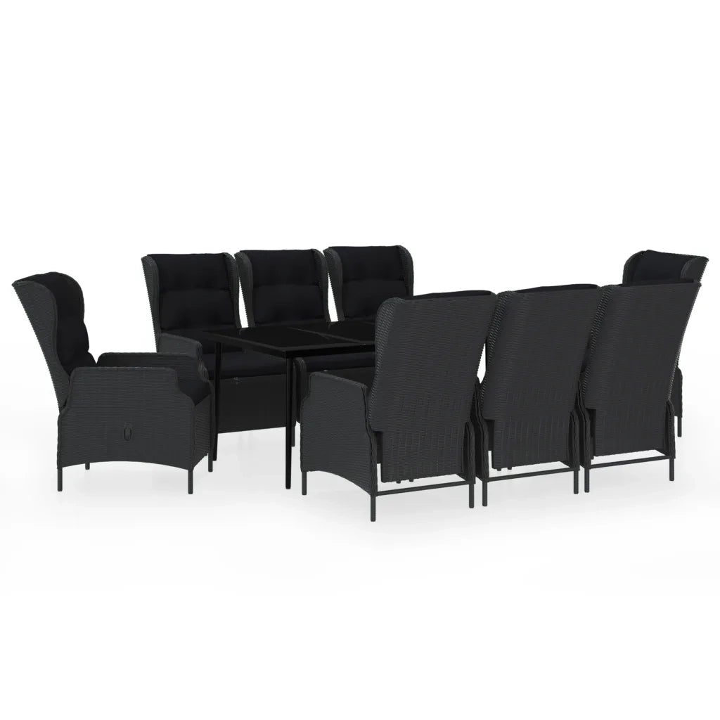 Set Mobili da Pranzo per Giardino 9 pz Grigio Scuro cod mxl 41940