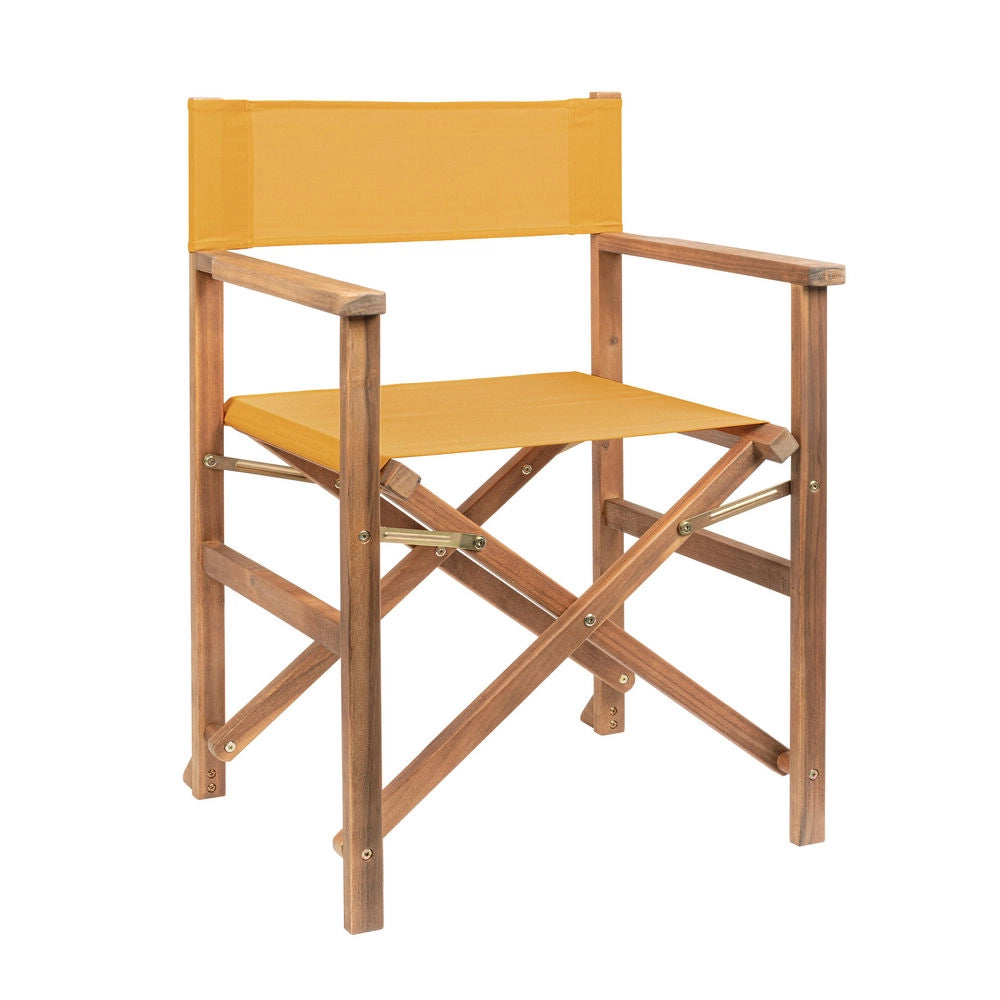 Sedia da Regista Pieghevole in Legno Colorata per Esterno Giardino Noemi Colore: Senape
