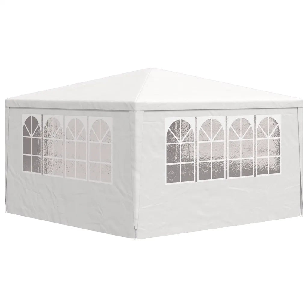 Gazebo | Pergolato Professionale con Pareti 4x4 m Bianco 90 g/m2