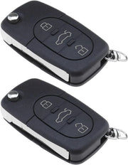 Riserva per Chiavi - Abbinamento Chiave di Rimpiazzo - Nero - Compatibile con Audi - 3 Bottoni - Sostituzione Perfetta - Audi A2 A3 A4 A...