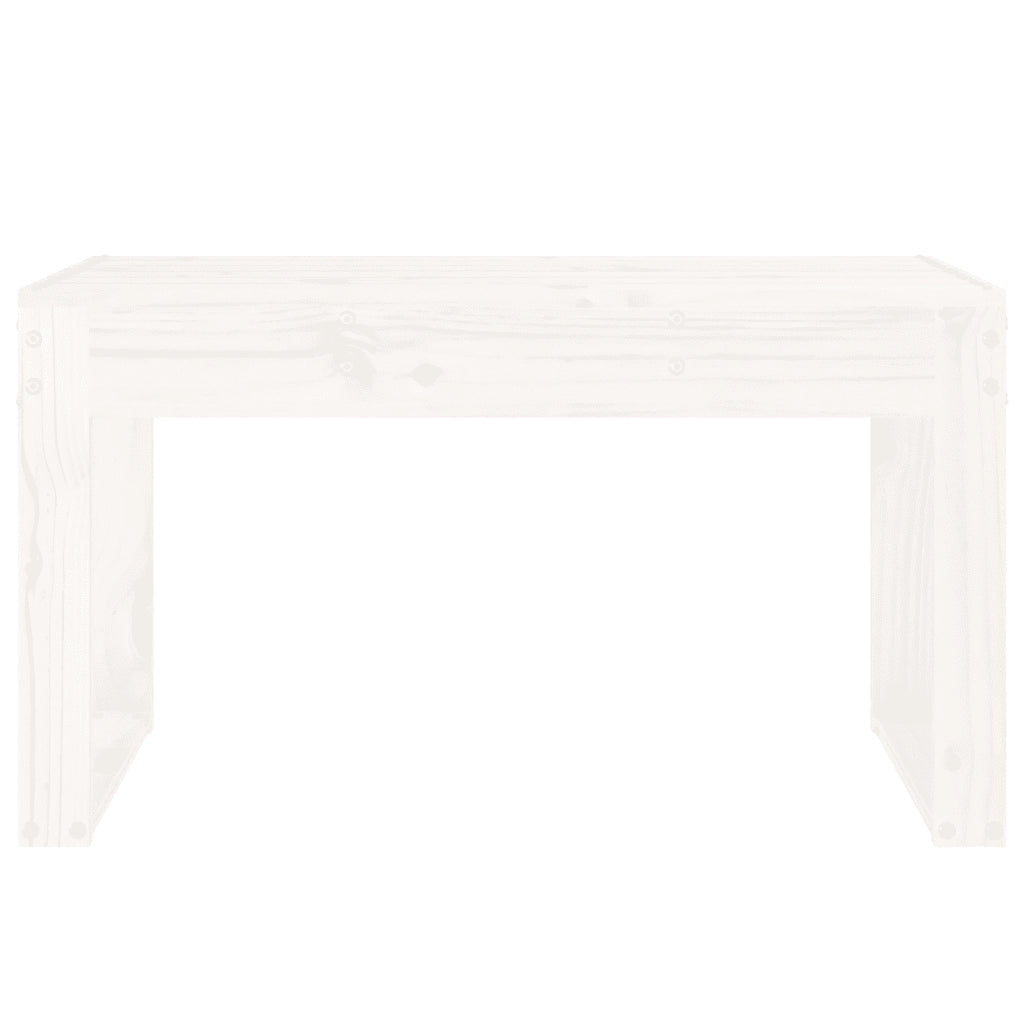Panca da Giardino Bianca 80x38x45 cm Legno Massello di Pinocod mxl 104361