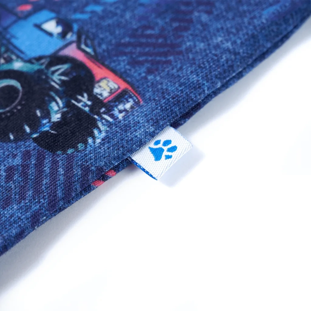 Maglietta da Bambino Blu Scuro Mélange 104 12525