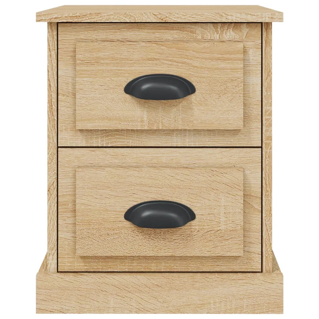 Set di 2 Comodini | Armadio da Notte | Mobiletto da notte Rovere Sonoma 39x39x47,5 cm in Legno Multistrato