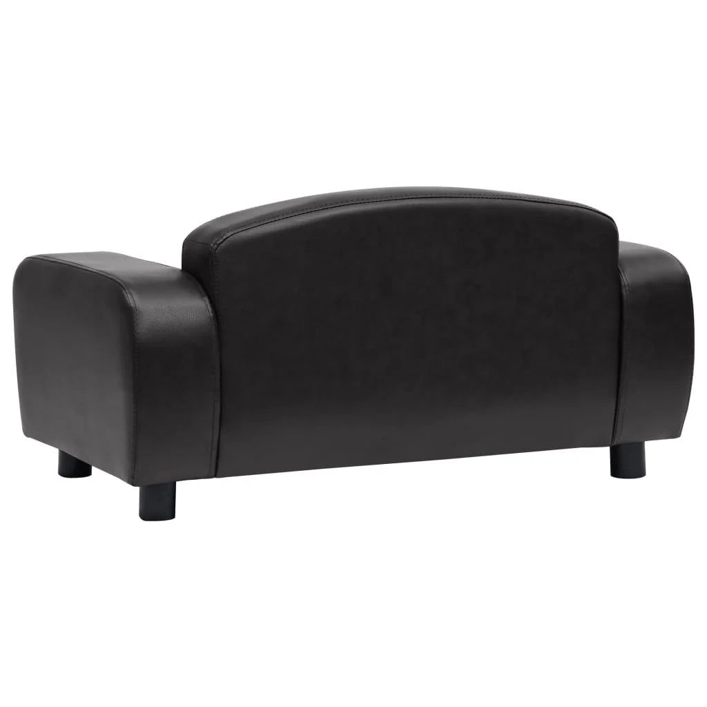 Divano per cani nero 80 cm sintetico nero 02_0000207