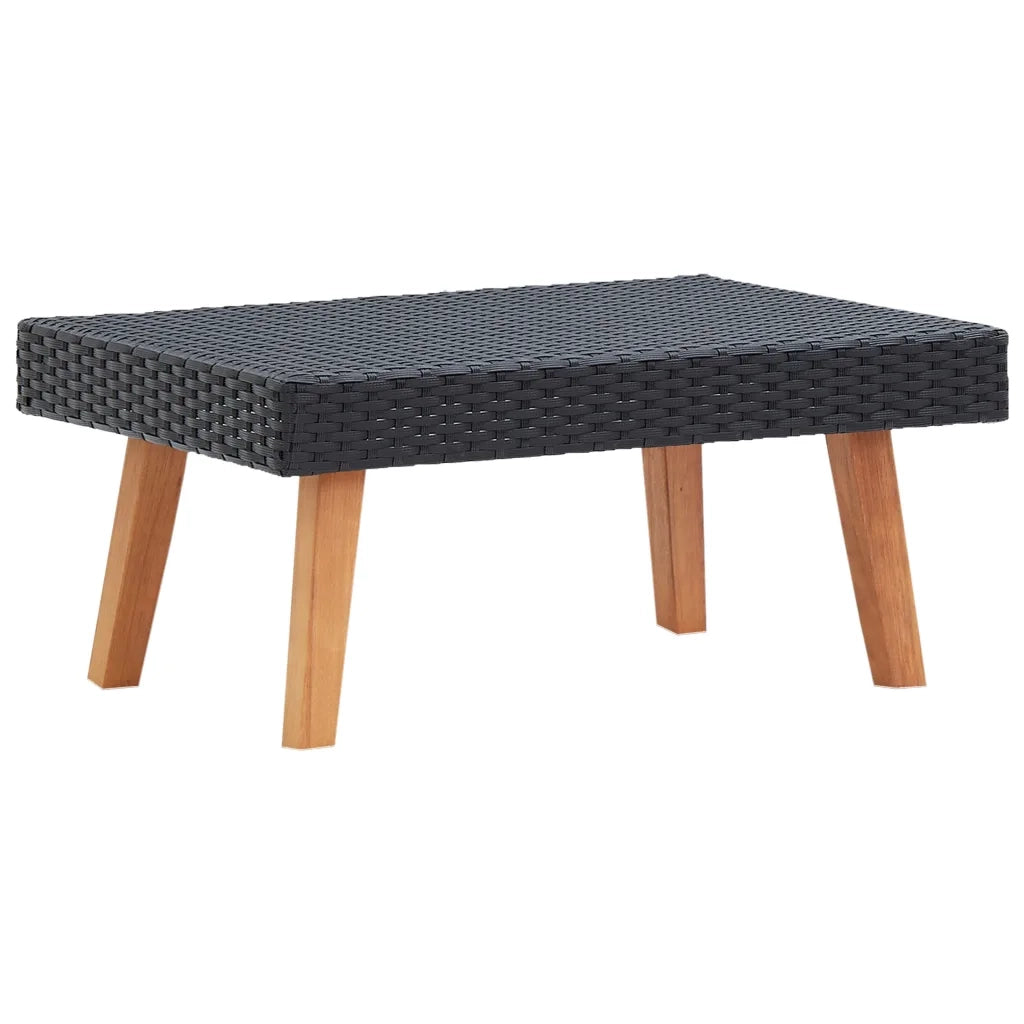 Set Divani da Giardino 5 pz con Cuscini in Polyrattan Nero cod mxl 37951