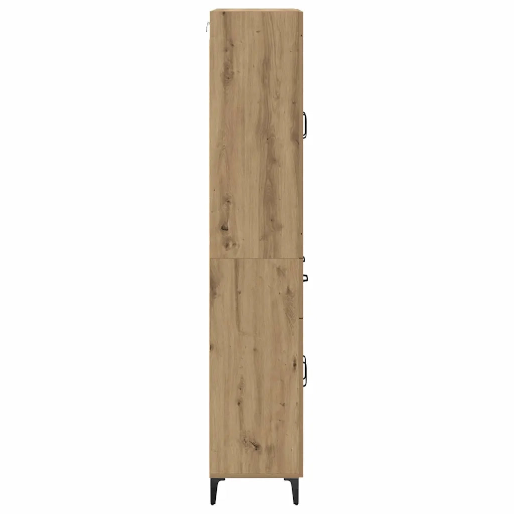 Credenza con Cassetto-Buffet-Armadio da cucina Rovere artigianale 69,5 x 34 x 180 cm 462307