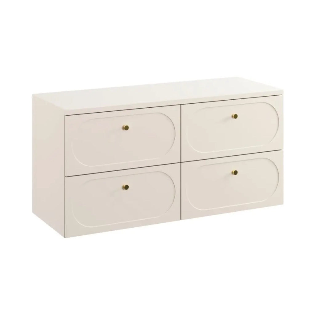Set da bagno TORNADO beige: mobile sottolavabo 120cm + piano per lavabo
