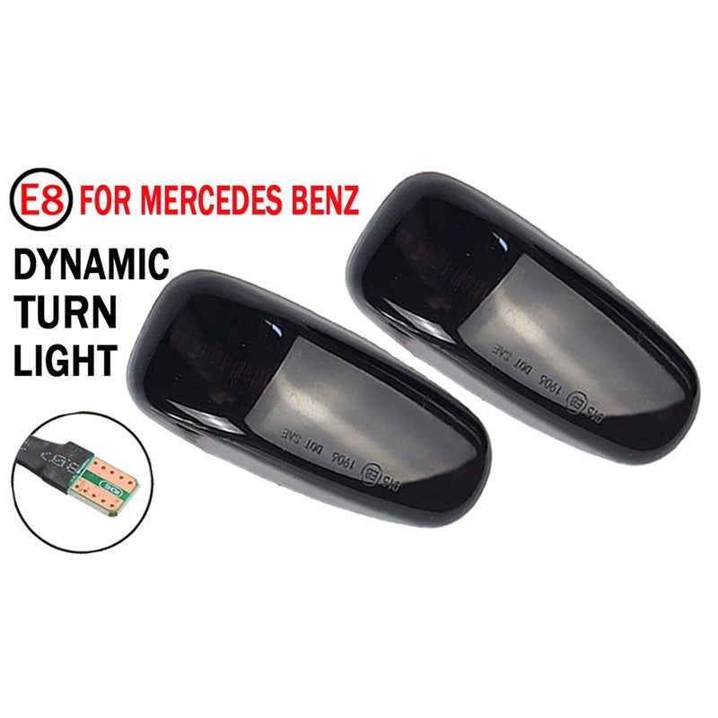Kit Freccia Laterale a Led Side Marker Dinamica Lente Fume Mercedes Benz  W210 Facelift OEM 2028201921