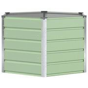Fioriera | Cassetta per fiori | Vaso Verde Pastello 129 x 129 x 75 cm Acciaio