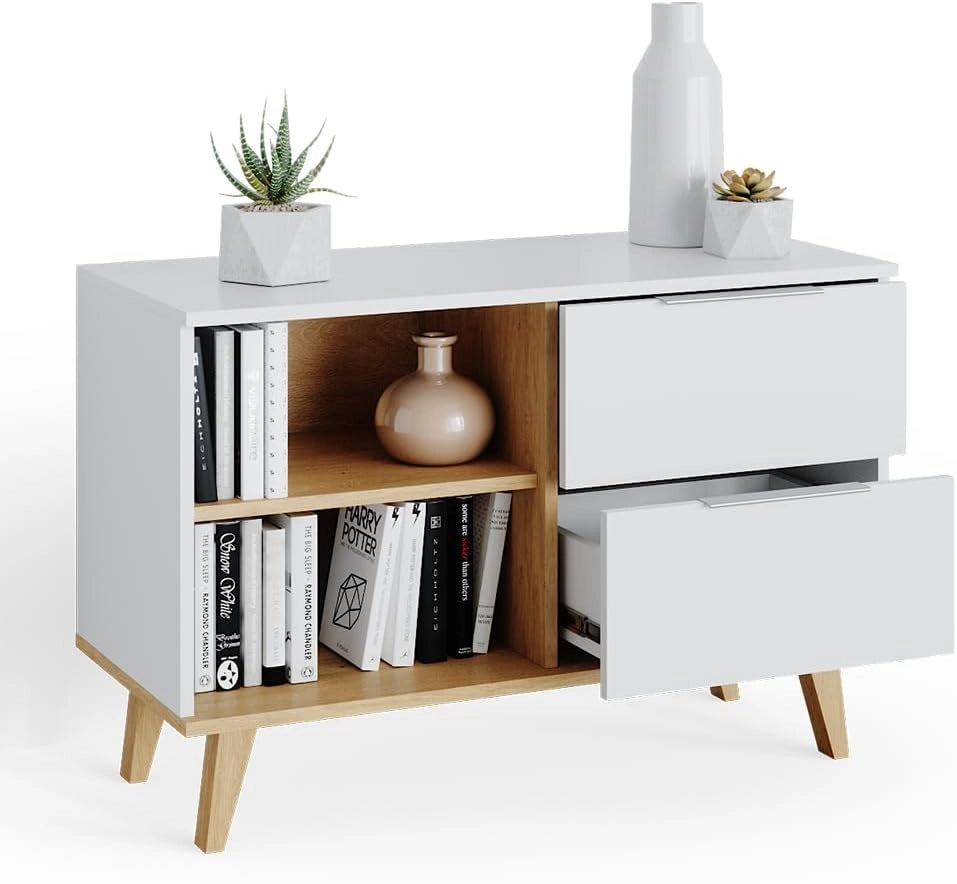 Cassettiera per camera da letto Nautica, Bianco, 40 x 61 cm, adatto per riporre abiti e oggetti di uso quotidiano