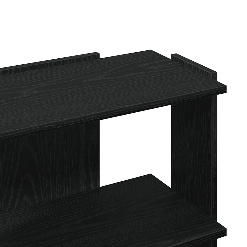 Libreria a 3 Ripiani-Scaffale per Libri-Mobile di Stoccaggio Nera 60x30x60 cm in Legno Multistrato