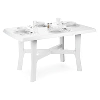 Raspberry, Tavolo da Esterno 6 Posti Made in Italy, 138x88x72h cm Bianco