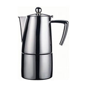 Ilsa 8000409002126 Slancio Caffettiera Moka Espresso 2 tazze Acciaio Inox 18-10 Induzione Filtro Riduttore colore Satinato