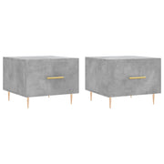 2 pz Tavolini salotto | Tavolino da caff¨¨ | Tavolino da Soggiorno Grigio Cemento 50x50x40 Legno Multistrato