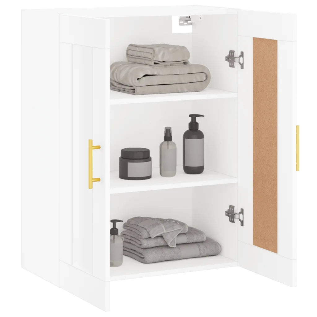 Armadietto a Muro | Mobile a Parete Bianco 69,5x34,90 cm in Legno Multistrato