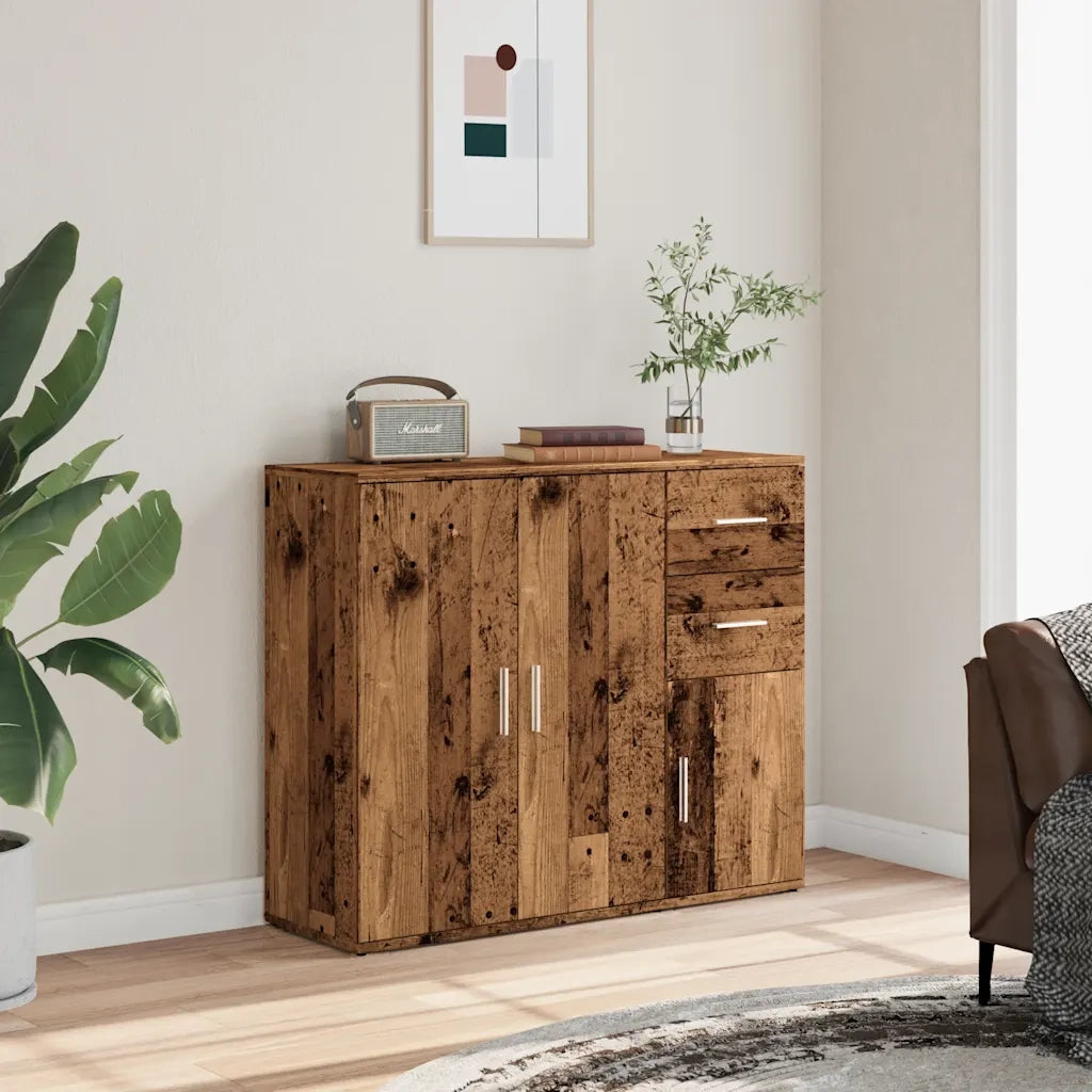 Credenza Legno Antico 91x29,5x75 cm in Legno Multistrato 855906