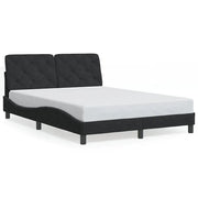 Letto matrimoniale | Letto per adulti | Giroletto senza Materasso Nero 140x190 cm in Velluto