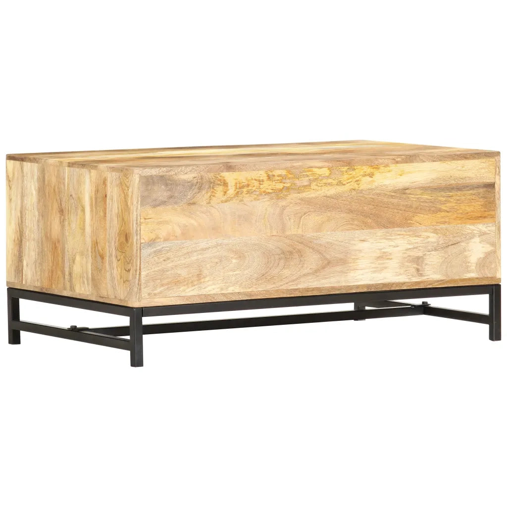 Tavolino da Salotto 90x55x40 cm in Legno Massello di Mango 285869